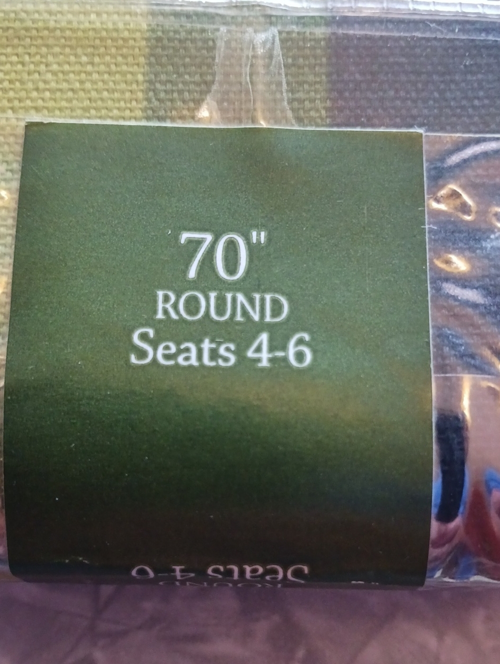 Tropical Stripe Fabric Tablecloth~ 70" round, NWT - Picture 4 of 4